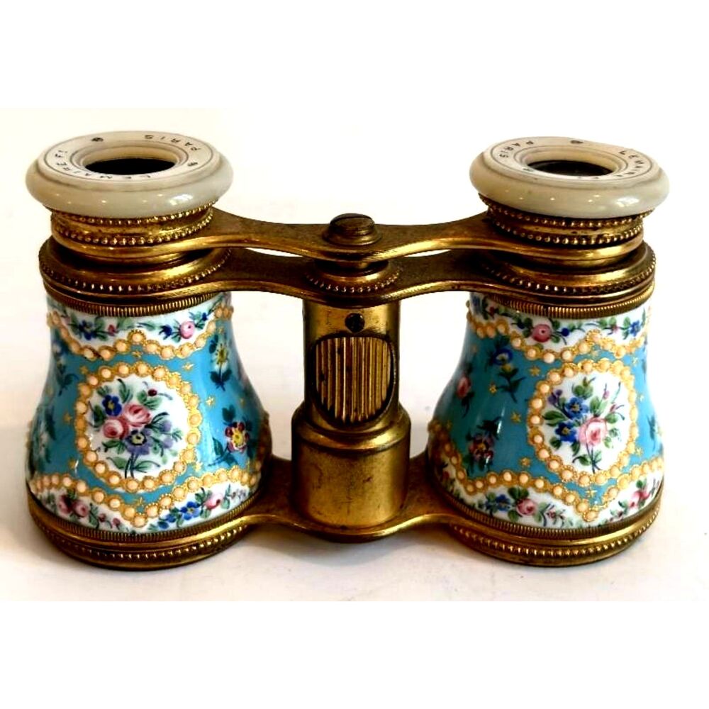 LEMAIRE Opera Glasses Antique French, Circa 1900s, Mother-of-Pearl Eyepieces.